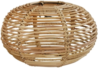 Krines Home Lampenschirm Lampenschirm Retro echtes Rattan Gestäbter Design Hängelampen Ø40cm, ohne Fassung Schirm für Deckenlampen Deckenleuchten