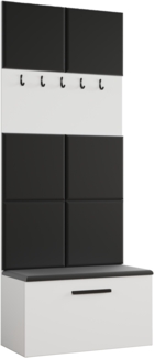AX LIVING Garderoben Haken Rosanno I 80,6cm Breite Stilvoll Weiß JS100