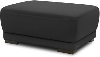 DOMO Collection Telos Boxspringhocker, Hocker mit Boxspringfederung, Beistellhocker für Couch, 109 x 78 x 46 cm, anthrazit