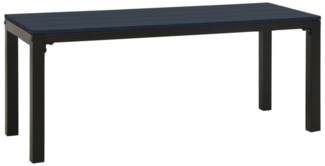 vidaXL Gartenbank 110 cm Stahl und WPC Schwarz 317141