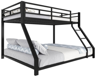 Odikalo Etagenbett Doppelbett Metallbett Kinderbett Geländer Leiter Fallschutz 90/140x200