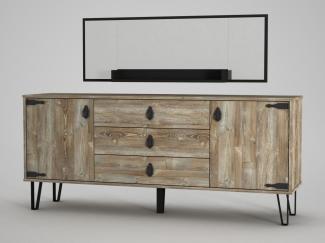 Sideboard Costa mit Spiegel Eiche