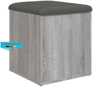 Sitzbank JONA mit Stauraum Grau Sonoma 42 x 42 x 45 cm | Aufbewahrungsbank Flurbank Garderobenbank