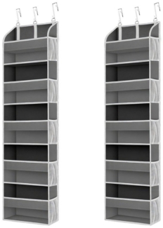 BlingBin Türregal Türorganizer Hängeorganizer mit 5 Fächern, Türregal zum Einhängen, 2er Set 2-tlg, Großer und Geräumiger Hängeorganizer für Viele Anwendungen