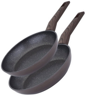RESTO Kitchenware Pfannen-Set Carina, antihaftbeschichtet und spülmaschinenfest, Aluminium (Set, 2-tlg, 1x Bratpfanne Ø 24, 1x Bratpfanne Ø 28), für alle Herdarten geeignet, auch Induktion