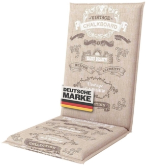 Gardissimo Hochlehnerauflage Hochlehnerauflage 6605 Gartenstuhl Auflagen Kissen Polster Hochlehner, (1 St, 1 Auflage), für Hochlehner-Stühle UV-beständig inkl. Bindebänder und Halteband
