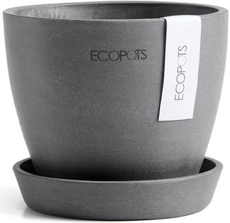 ECOPOTS Blumentopf Antwerp Mini 11 Grau, für den Innenbereich