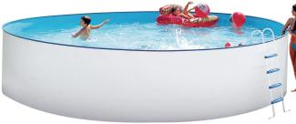 Steinbach Stahlwand Swimming Pool Set "Nuovo rund", Stahl Weiß, Ø 450 x 120 cm