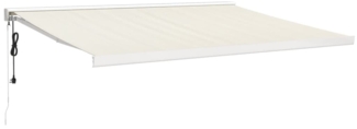 vidaXL Markise Einziehbar Creme 4x3 m Stoff und Aluminium 3154578
