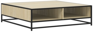 Couchtisch, Sofatisch Sonoma-Eiche 100x100x30 cm Holzwerkstoff und Metall
