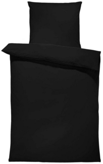 One Home Bettwäsche Unifarben Einfarbig, Renforcé, 2 teilig, Baumwolle mit Reißverschluss, Übergröße