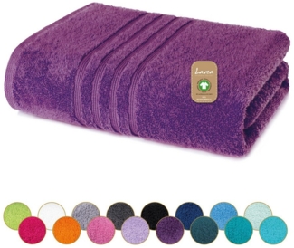 Lavea Badetuch Bali Duschtuch 100x150 cm Duschtuch 70x140 cm, Weiches Bio-Baumwollfrottee (1-St), pflegeleicht, GOTS-zertifiziert, extra saugstark mit 500g/m²