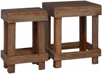 vidaXL Pflanzenständer 2 pcs Braun 70 x 11 x 27 cm Mahagoni Holz 42012383