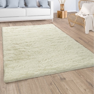 Paco Home Hochflor-Teppich Silky 591, rechteckig, Höhe: 37 mm, Uni-Farben, besonders weich und kuschelig