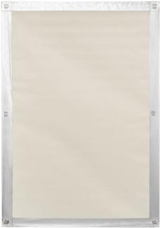 Dachfensterrollo Haftfix Hitzeschutz Abdunkelung, LICHTBLICK ORIGINAL, verdunkelnd, ohne Bohren, verspannt, Haftfix, mit Thermobeschichtung, mit Saugnapf, Beige, B36 x H56,9 cm