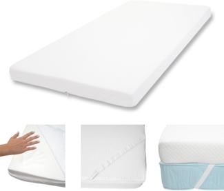 10cm Memoryfoam-Matratzentopper HWC-E63, Topper Matratzenauflage Matratzenschoner ~ 90x200cm Viscoschaum