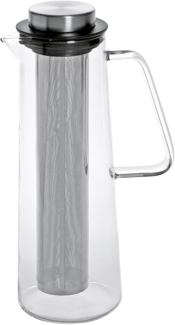Glaskaraffe 1 Liter mit Edelstahl-Filter