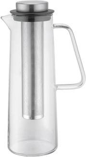 Glaskaraffe 1 Liter mit Edelstahl-Filter