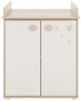 CaliCosy 'FELIX' Wickelkommode mit Wickelaufsatz - Helles Holz