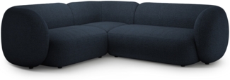 Micadoni Ecksofa Kate 4-Sitzer Links Boucle Dunkelblau
