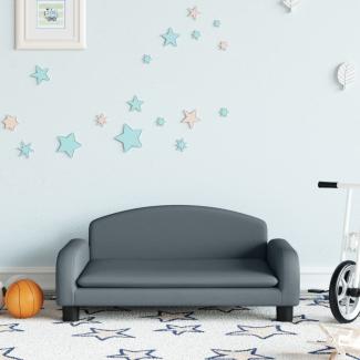 vidaXL Kindersofa, Couch für Kinder, Stoff, Dunkelgrau, 70 x 45 x 30 cm