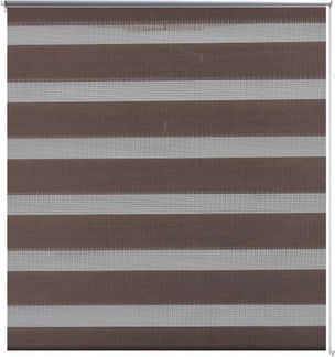 vidaXL Zebra-Rollo 120,9 x 175 cm, Stoffbreite 116,7 cm, Kaffeebraun 240217