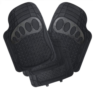 Woltu Fußmatte, Universal Auto Fußmatten Gummimatten Zuschneidbar, aus Gummi