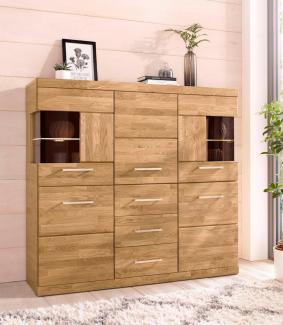 Home affaire Highboard Ribe, Breite 125 cm mit 2 Glastüren