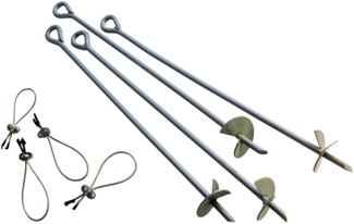 ShelterLogic Metall Bodenanker Sturmanker 4 Stück