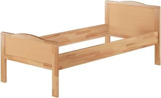 Erst-Holz Seniorenbett Buche natur extra hoch 100x200 Massivholz-Bettgestell ohne Zubehör 60. 70-10 oR