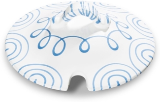 Gmundner Keramik Blaugeflammt, Oberteil Suppentopf