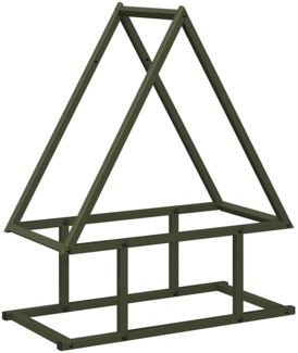 vidaXL Brennholzregal Olivgrün 50x25x60 cm Kaltgewalzter Stahl 864314