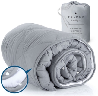 Wohndecke Bettdecke 4-Jahreszeiten, Feluna, Zweiteilige Steppdecke mit Druckknöpfe, Winter- & Sommerdecke