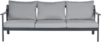 3 Sitzer Sofa Metall Dunkelgrau KIATO