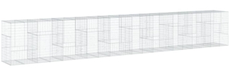 vidaXL Gabione mit Deckel 1000x100x150 cm Verzinktes Eisen 3295222