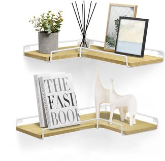 Vasagle L-förmiges Eckregal, 2er Set, Wandregal, Industrie-Design, für Wohnzimmer