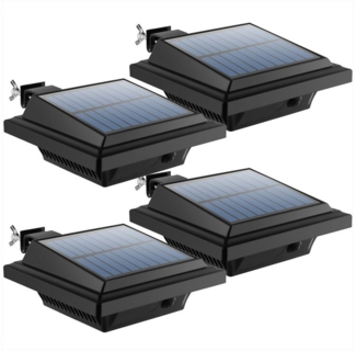 KingLux LED Dachrinnenleuchte 40LEDs Solar dachrinnenleuchten für außen mit Lichtsensor, Lichtsensor, LED fest integriert, Kaltweiss, Warmweiss
