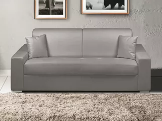 Schlafsofa 3-Sitzer EMIR - Grau - Liegefläche: 140 cm - Matratzenhöhe: 22 cm