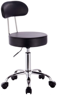 Arbeitshocker BH34 Rollhocker Kunstleder schwarz