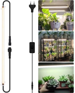 Laybasic Pflanzenlampe 48/72 LEDs Vollspektrum Pflanzenlicht,30/50cm 1-12 Stück Anschließbar, Growlight für Zimmerpflanzen,Sämlinge,Blühendes,Fruchtbildendes Gemüse