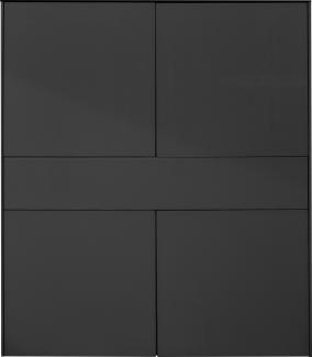 Maeusbacher Imola Highboard anthrazit matt lack / glas anthrazit glanz BxHxT: 121 x 145 x 42 cm