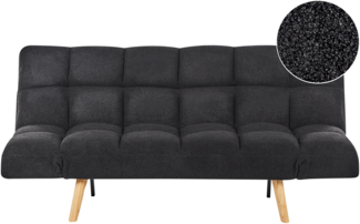 3-Sitzer Schlafsofa Bouclé schwarz INGARO