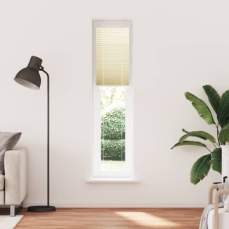 vidaXL Plissee Creme 50x200 cm Stoffbreite 49,4 cm Polyester 4015303