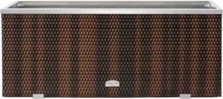XL Polyrattan Alu Pflanzgefäß 98cm Pflanzkübel Blumentopf Blumenkübel Hochbeet
