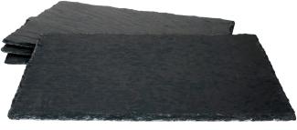 4x Schieferplatten 20x30 cm Tisch-Set Untersetzer Servierplatte Naturschiefer
