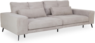 Big Sofa Husum / Helmond , Stoff , Grau , 286 x 90 x 124 cm