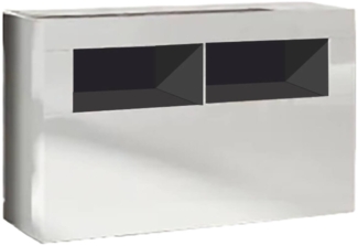 Dmora Schuhschrank Bernardin, Schuhregal, Mehrzweck-Eingangsgarderobe, Möbel für Schuhe, Made in Italy, 91x35 h57 cm, Glänzendes Weiß