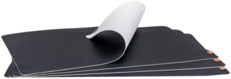 Levandeo® Platzset, 4er Set Platzset Tischsets 45x30cm Schwarz Creme Lederoptik