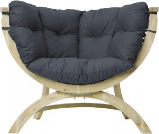 AMAZONAS Loungesessel Siena Uno Anthracite inkl. Sitzkissen 118,5 x 93,5 x 58cm für Haus und Garten