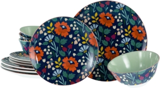 CreaTable Folklore 20828 Geschirrset, 12-teilig